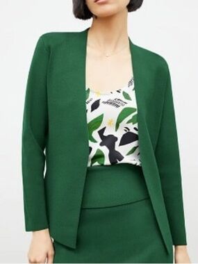 M.M. Lafleur Woolf jardigan size medium vine green structured shoulder jacket